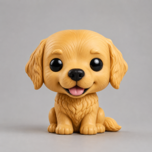 Escultura Golden Retriever – Pintada à Mão